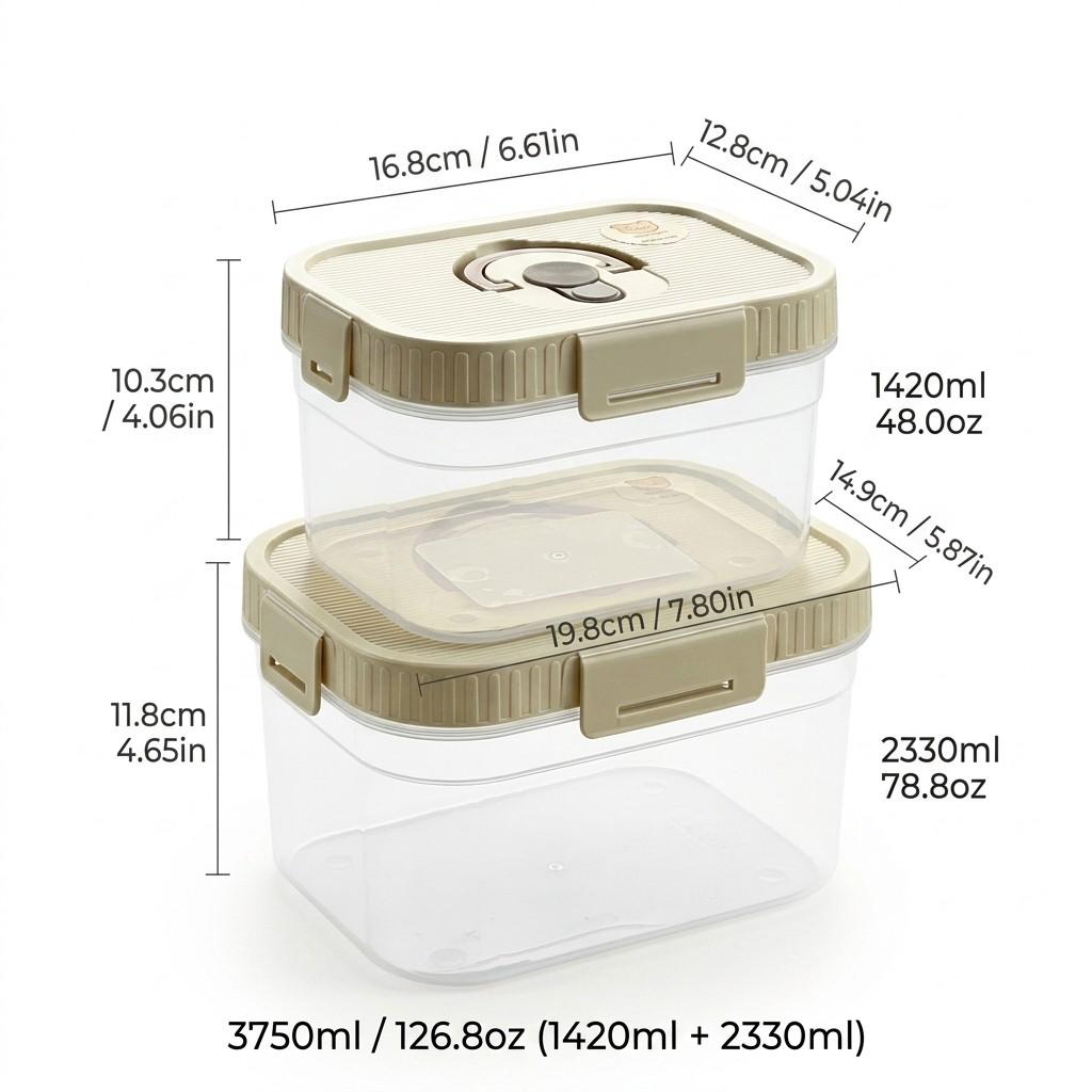 Plastic Stackable Preservation Box With Handle Refrigerator Egg Fresh-keeping Box Stackable Fruit Vegetable Storage Container