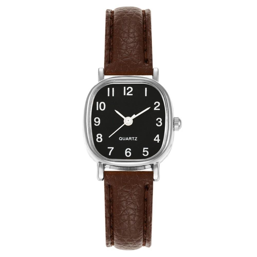 Minimalist Quartz Movement Square Wristwatch Leather Strap Arabic Numeral Dial Ladies Wristwatch Quartz Watch Daily Outfits