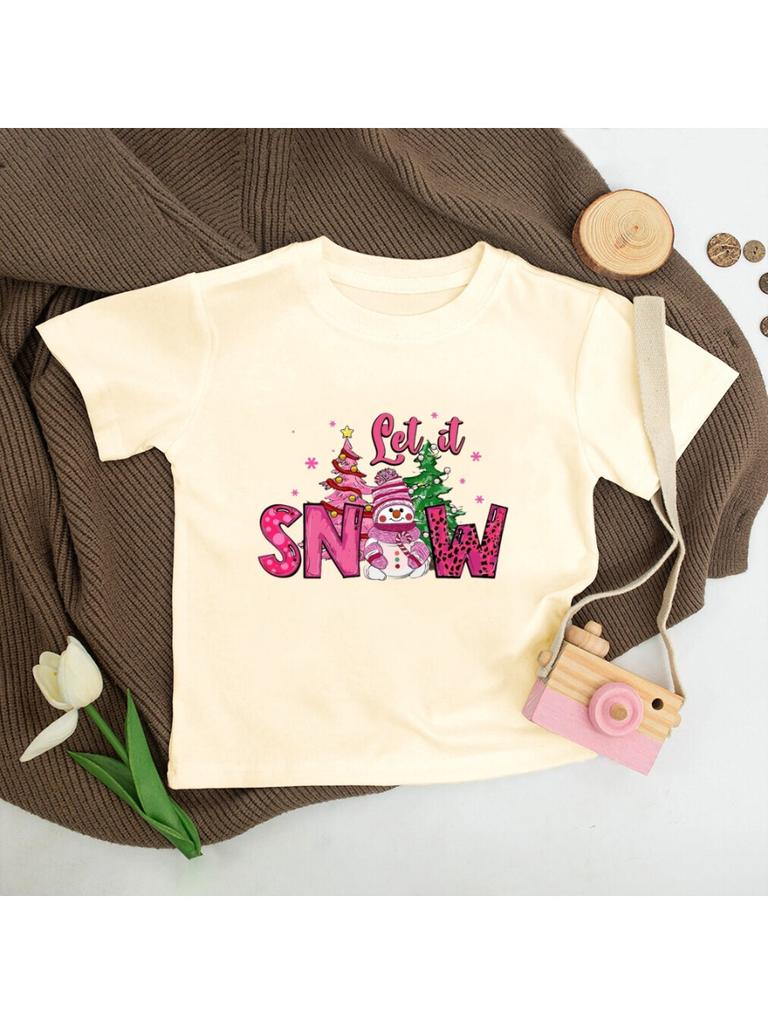 Weihnachtsmann Weihnachtsfeier Jungen Mädchen Retro Kurzarm-T-Shirt Kleinkind Weihnachten