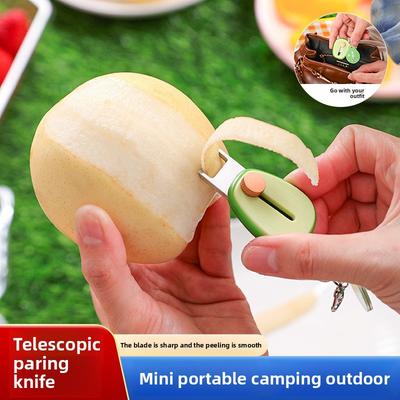 Sbuccia Avocadi Portatile, Sbucciafrutta Retrattile in Acciaio Inossidabile, Mini Sbucciafrutta Tascabile per Viaggio, Gadget da Cucina