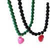 2024 Red Heart Beaded Choker Necklace - Women's Niche Design for New Year's Eve