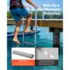 SucceBuy 3/4/5 Steps Removable Dock Ladder 500 lbs Pontoon Boat Swim Ladder with Non-Slip Wide PP Steps for Lake Marine Boarding