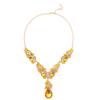 Vintage Statement Necklace Earrings Set Alloy Plated Jewelry Evening Party Wedding