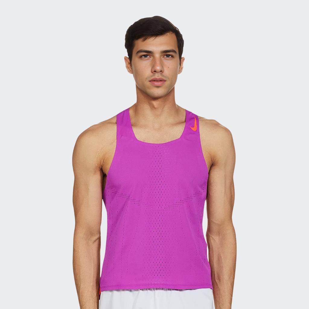 Nike Solid Color Running Casual Sports Breathable Tank Top Men Tops Purple DM4625-551