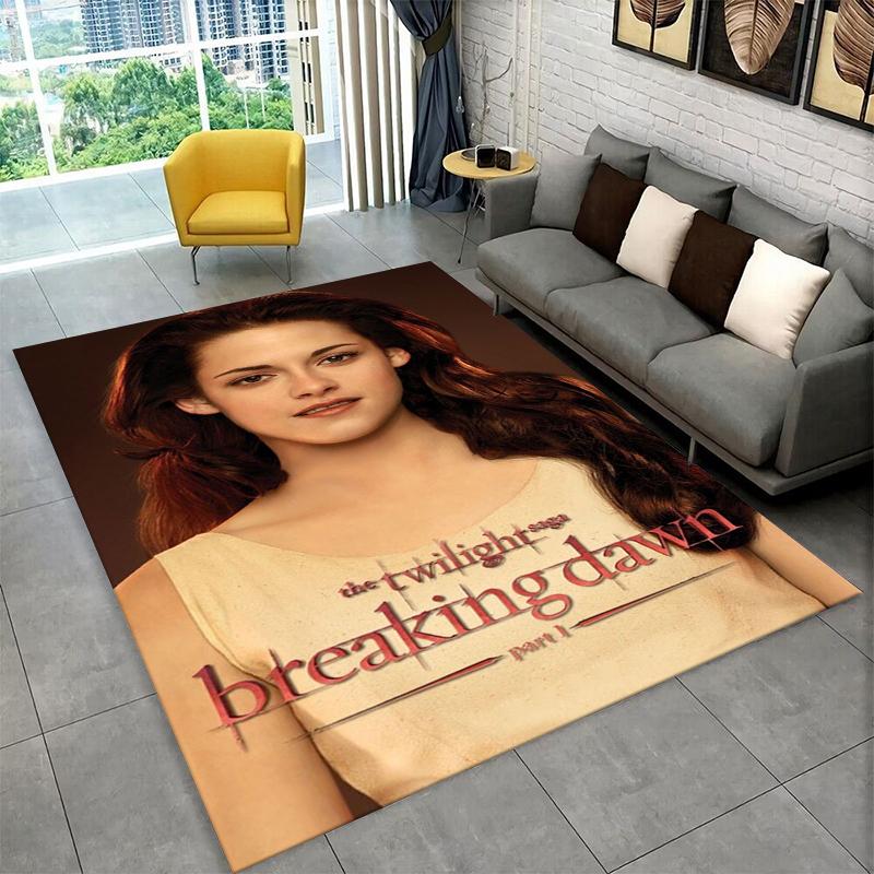Classic Twilight Saga Edward Bella Carpet Rug for Playroom Bedroom Living Room Sofa Home Decor,kid Area Rug Non-slip Floor Mat