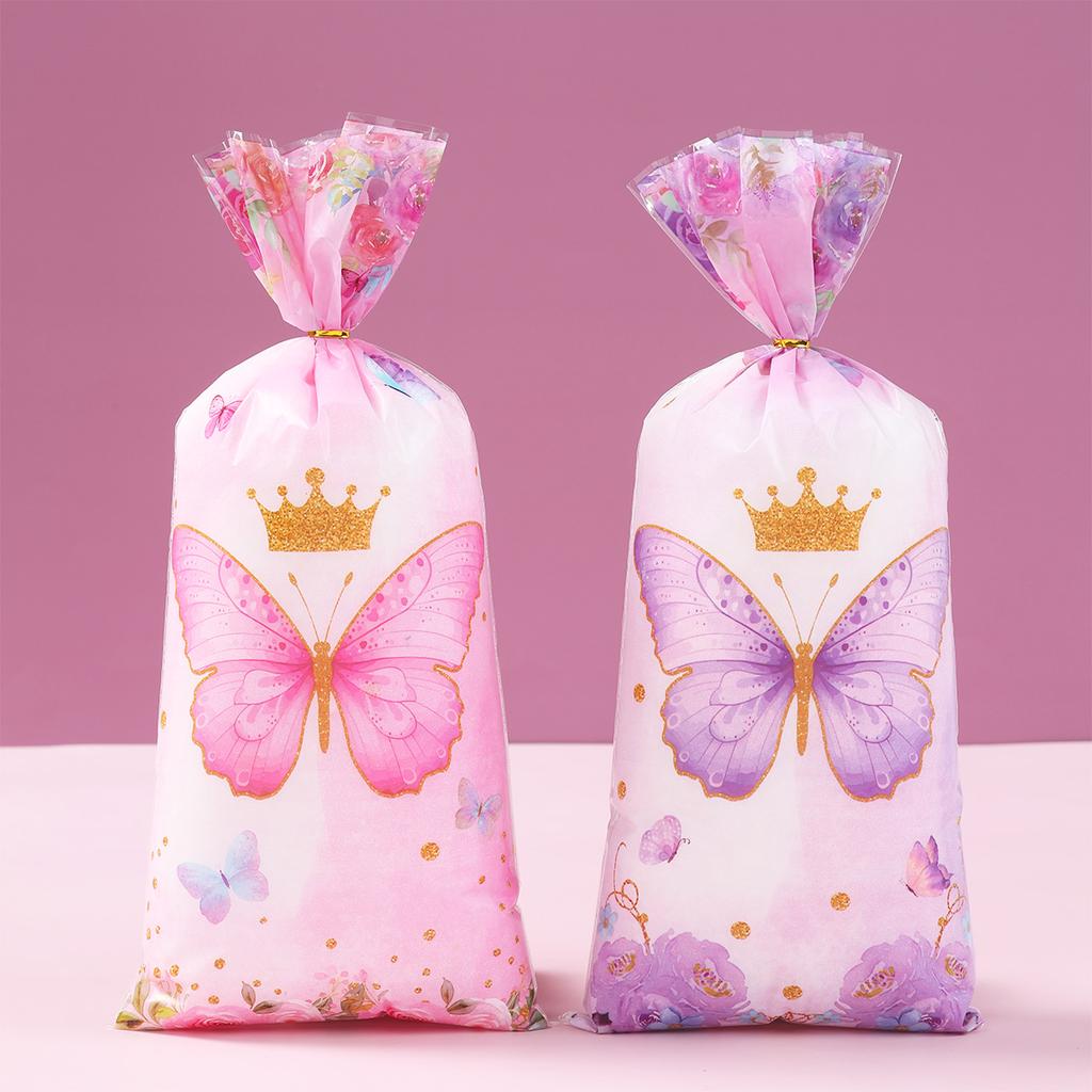 Butterfly Candy Bags Gift Packing Biscuit Bags Butterfly Birthday Party Decor Kids Wedding Birthday Party Supplies Baby Shower