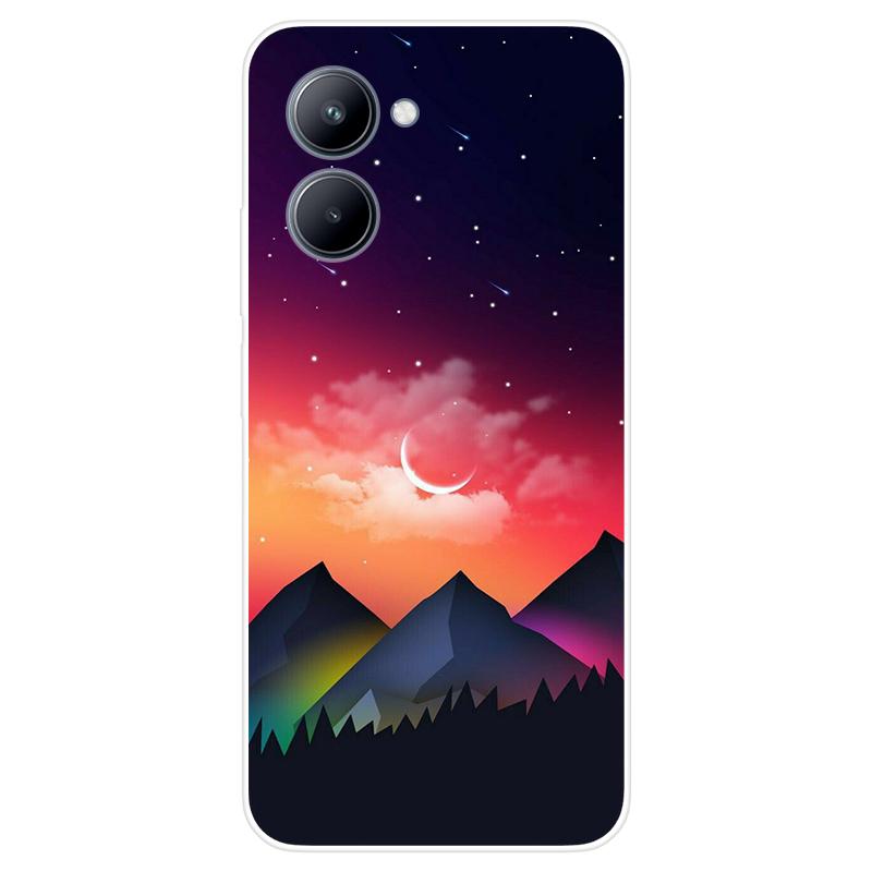 HONLEN Custodia per Realme C33 Case, (6.5 Inches) Trasparente Sfumato TPU Silicone Progettata, 4 Angoli rinforzati Case - Ballerina 1