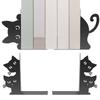 Cat Shaped Bookend Bookshelf Decorative Metal Book End Book Stopper for Office Home Library Cute Desk Bookshelf Decor Organize