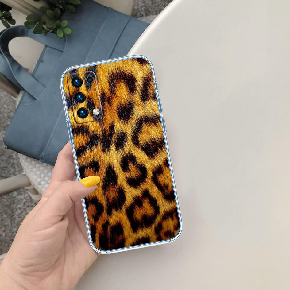 PP51 Pink Leopard Soft Shell Transparent Phone Case for Motorola Moto G7 G8 G9 G84 G85 G73 G24 G15 Z2 Play Power Plus