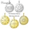 Talisman Dawapara Accesorii Pandantive DIY Pentagrama lui Solomon a lui Mercur pentru Colier Accesorii din Oțel Inoxidabil