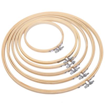 6 Pezzi Cerchi da Ricamo Cerchio Cerchio da Ricamo Anello Telaio in Legno Color Crema Strumenti Fai da Te