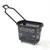 Thickened Plastic Shopping Basket with Wheels Handheld KTV Basket Convenience Store Caddy Vegetable Basket Pull Rod Basket