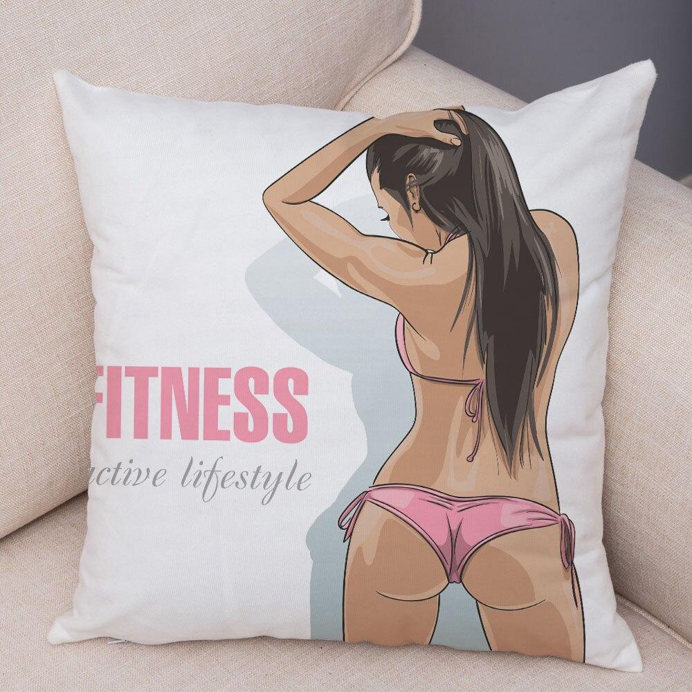 Sofa Car Home Fashion Girl Soft Pillowcase Sexy Ladies  Decoration Cartoon  Chest Cushion Cover