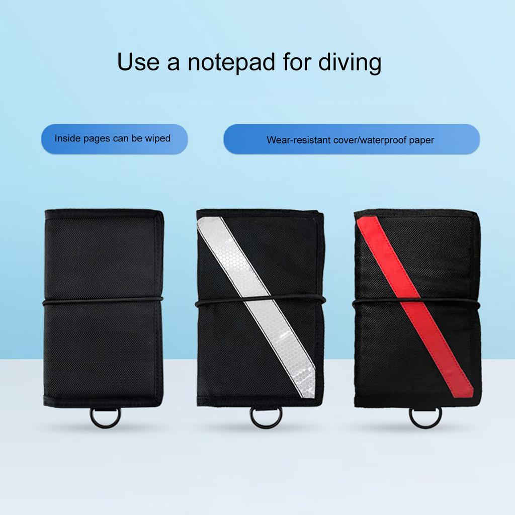 Underwater Notebook Diving Record Board Waterproof Paper Dive Note Pad Underwater Writing Pad Diving Supplies