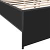 Bed Frame Black 150x200 cm Particleboard and Metal