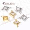 Trendy 18K Gold Plated Zircon Crystal Pendant Charms Connector For Jewelry Making DIY Earrings/Necklace/Bracelets Accessories