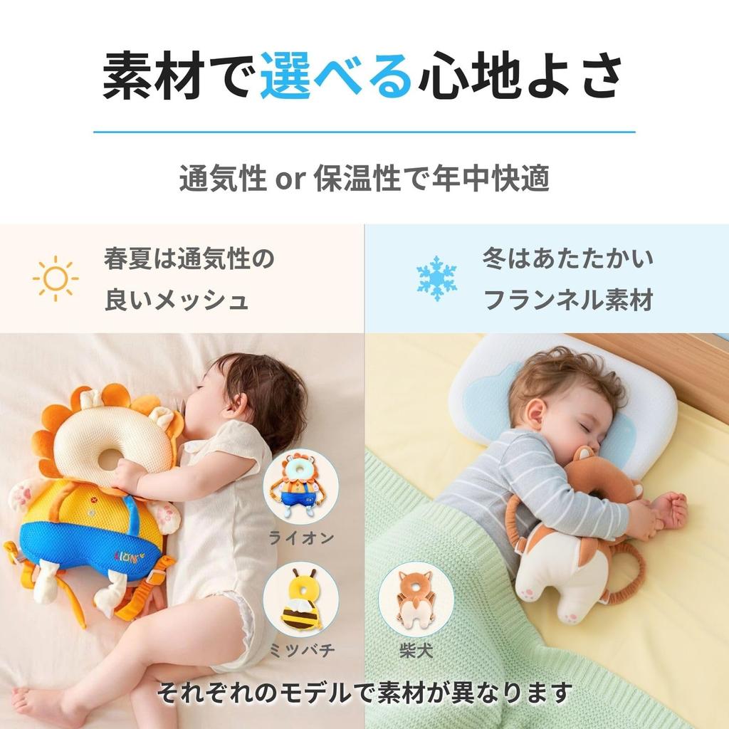 Mochila Portabebés tipo Caravana con Amortiguación Ajustable Cabeza de Bebé Linda Adecuada para Edades de 6 Meses a 2 Años Protección Anticaída, Absorción, Amortiguación de Percy,