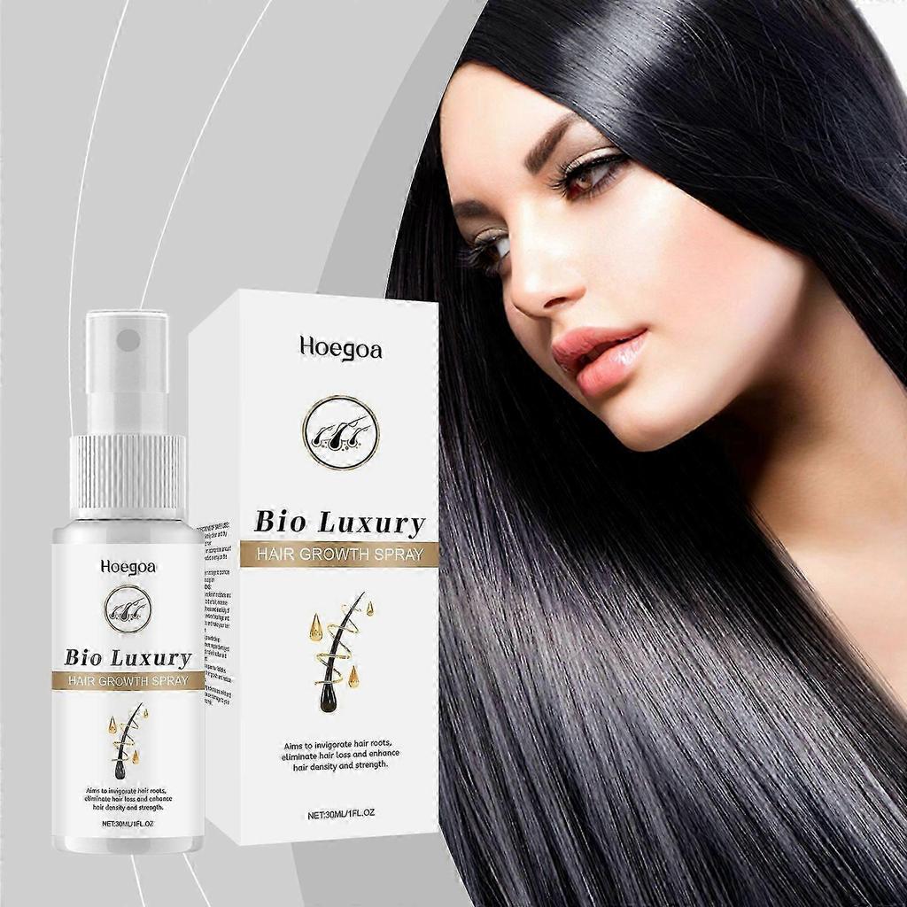 Natural Hair Growth Spray - Moisturizes, Strengthens & Restores Frizzy Hair with Ginseng, Ginger & Aloe