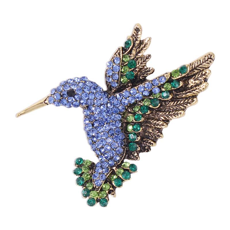 High-end Rhinestone Hummingbird Brooch Animal Brooch, Costume Bird Pin Brooch