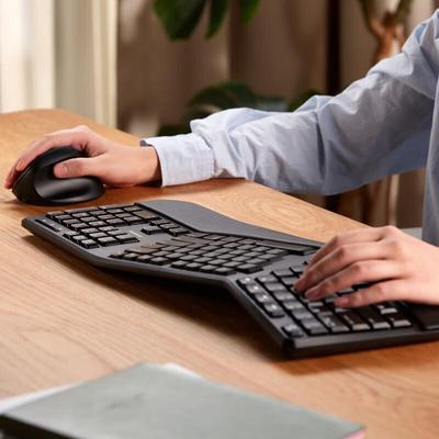 Conjunto Ergonômico Sem Fio de Teclado e Mouse ShanYe