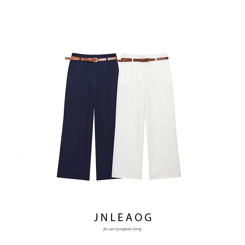 Jnleaog Autumn New Women's Clothing Fashion Style Design with Belt Curling Trousers 1478134401