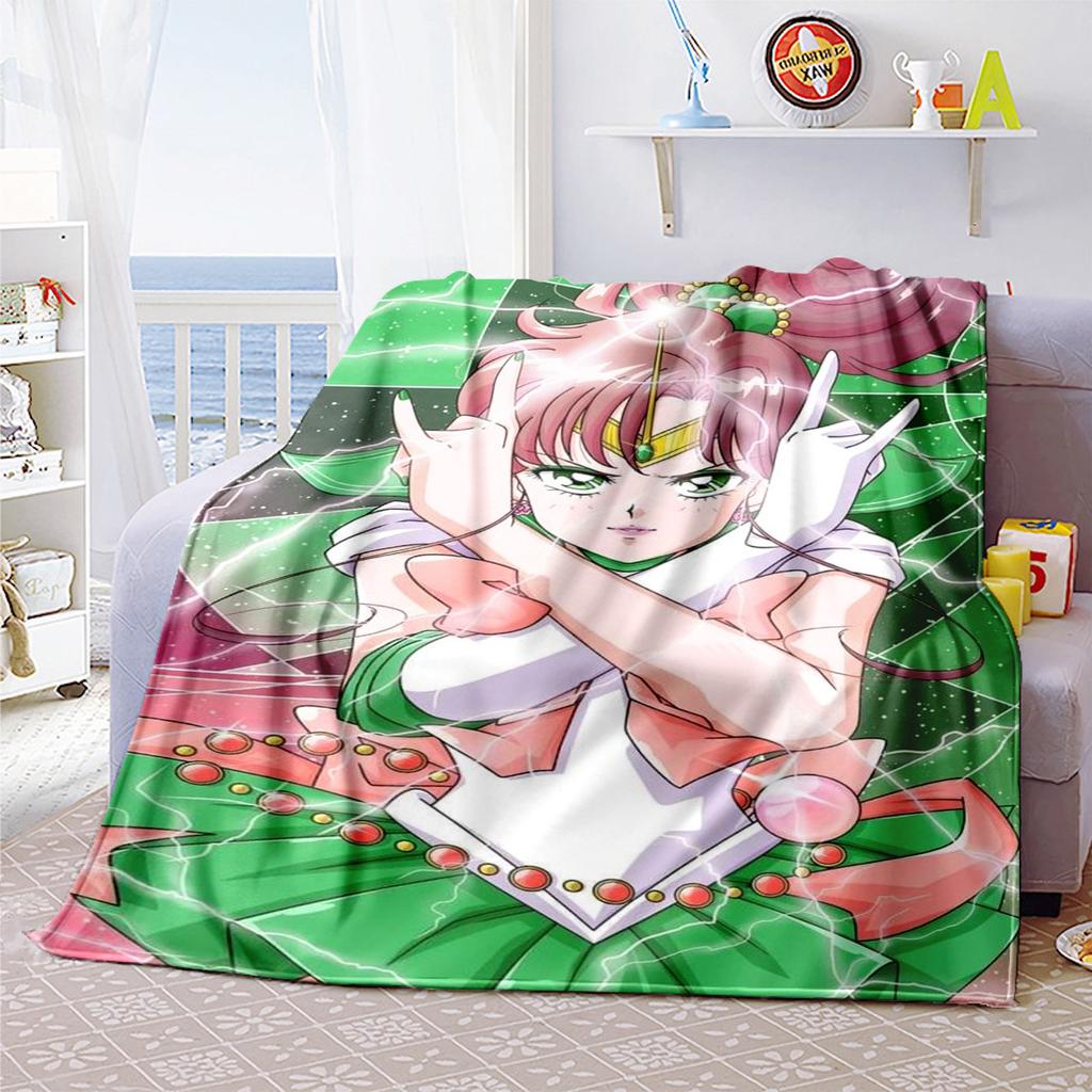 Japanese anime cute cartoon theme Sailor Moon Tsukino Usagi blanket suitable for home beds, sofa covers, office nap, outdoor warm blankets O12
