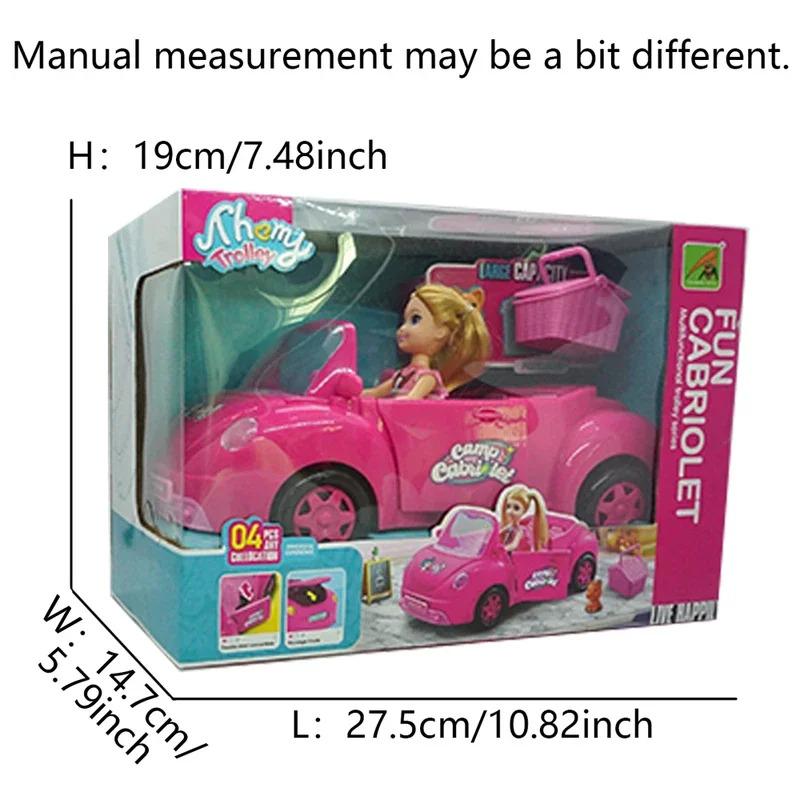 Non-Toxic Doll'S Vehicle Funny Cabriolet Mini Fashion Children'S Doll With Pet Dog Travel Dreamcar Playset Playhouse No Electricty Function