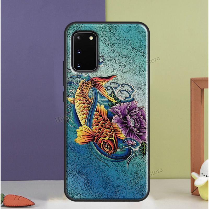 Koi Karpfen Fisch Hülle Für Samsung Galaxy S20 FE S21 S22 Ultra S8 S9 S10 e Note 10 Plus Note 20 Ultra Abdeckung