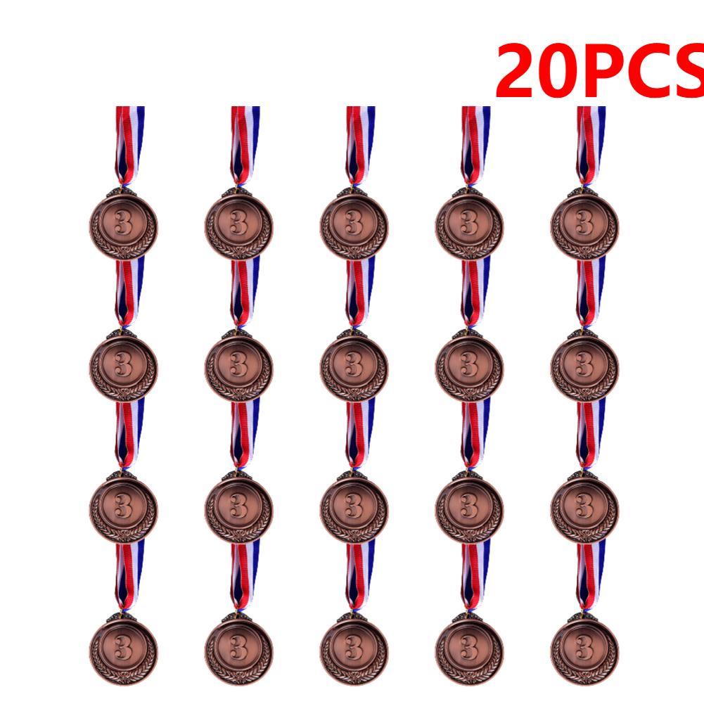 Winner Reward Medals Gold Silver Bronze Prizes Medal with Neck Ribbon Award Medal Kids Sport Competition Prize Medal Souvenir