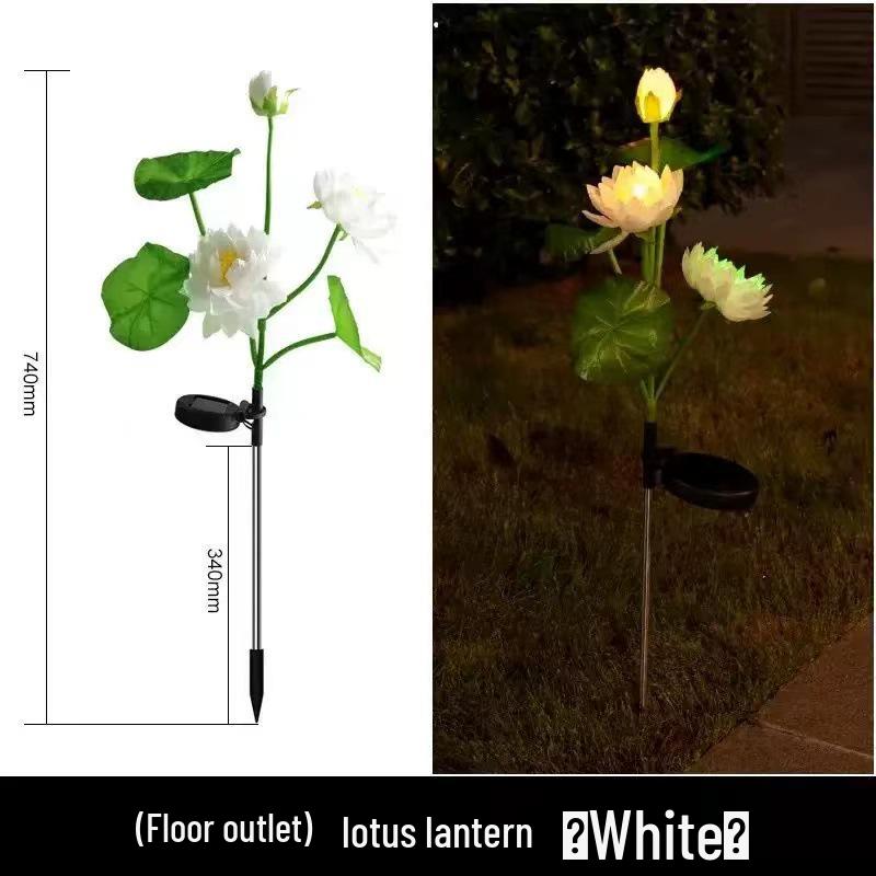 Solar Lotus Sunflower Garden Light for Outdoor Decoration