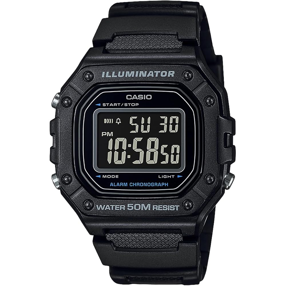 

Casio W-218H Digital Watch Black Color Water Resistant Lightweight Design