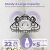 Corner Shower Caddy, Suction Cup Shower Shelf, No-Drilling Removable Shower Organizer, Wall Mounted Rack Storage for Bathroom, Large&Small Shower