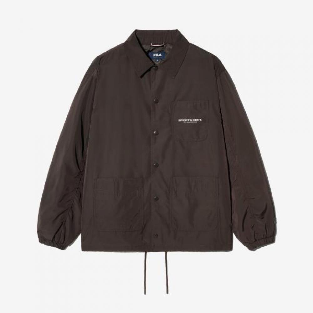 Fila Woven Collar Neck Coach Jacket BROWN/105