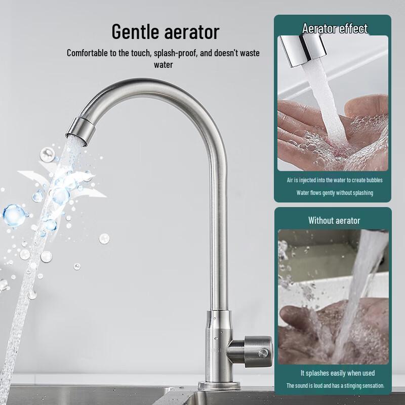 BSITN Stainless Steel Single Cold Kitchen Faucet