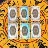 Holographic Gold Foil Rider Tarot Deck - 78 Cards PET Plastic, Waterproof & Scratch-Resistant, with Paper Guidebook 12*7cm