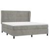 Sommier à lattes et matelas - Maison Exclusive - 160x200cm - Velours gris clair - Tête de lit réglable