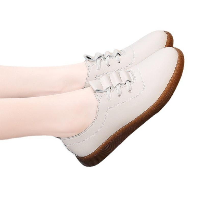 New Women'S Shoes Soft Sole Womens Vulcanized Shoes Hollow Outdoor Casual Shoes Pu Leather Lightweight