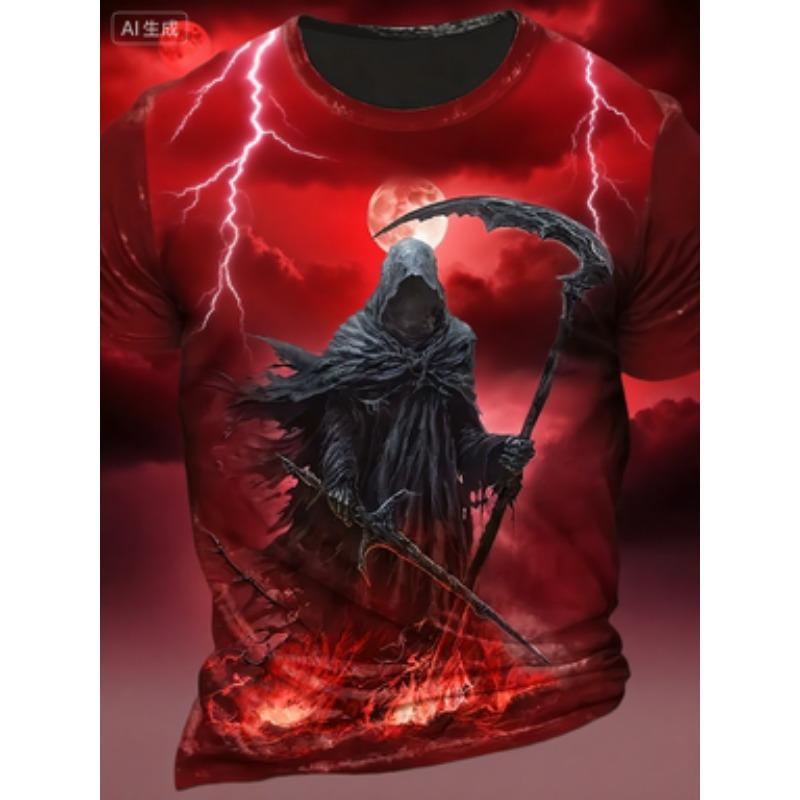 

Men s Vintage Skull Graphic Oversized Tee 6XL