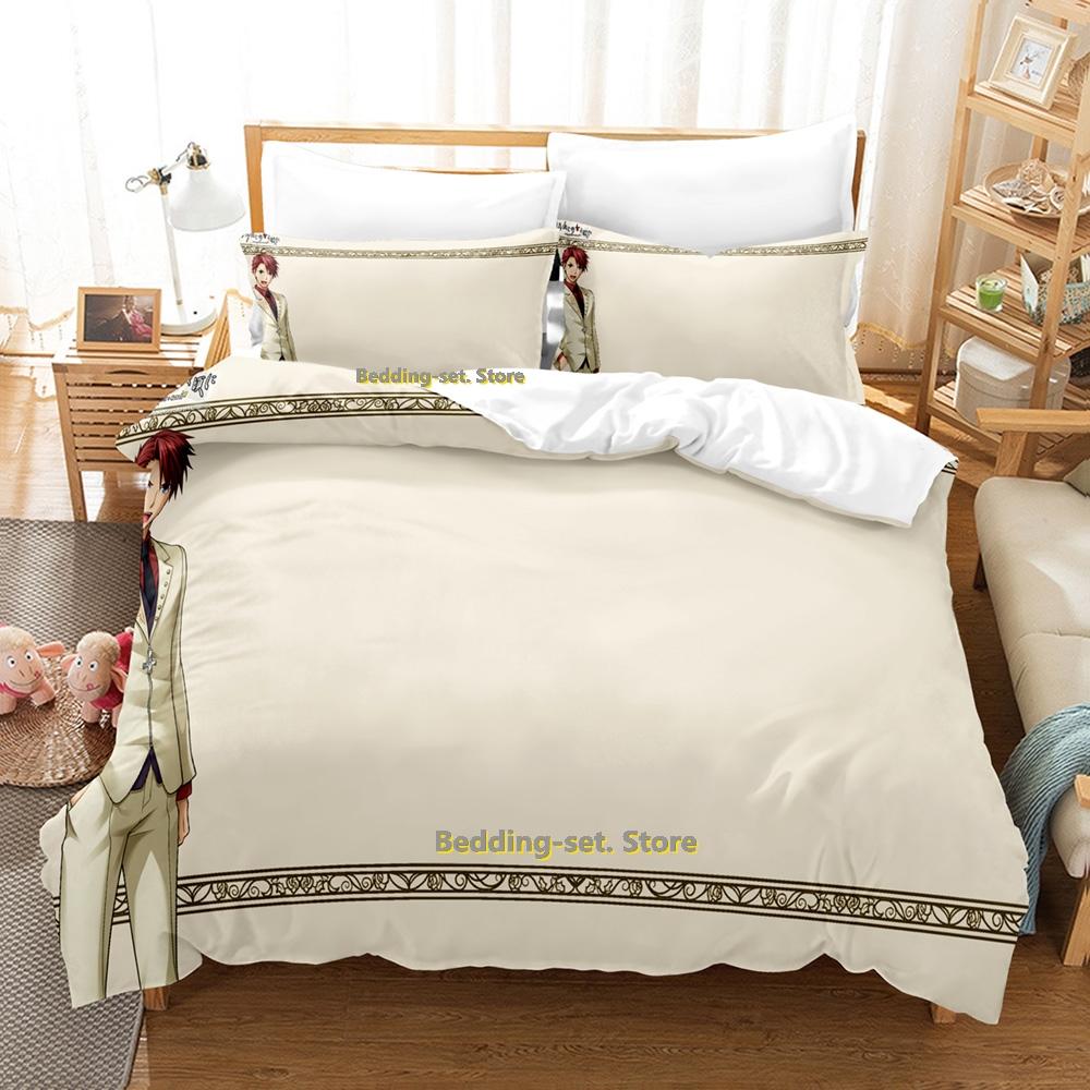 2024 Umineko When They Cry Bettwäscheset Einzelbett Twin Full Queen King Size Bettwäscheset Schlafzimmer für Erwachsene und Kinder Bettbezug-Set Anime Bettlaken