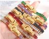 Light Luxury Seven-Color Zircon Gold-Plated Magnetic Bracelet with Titanium Steel Double-Sided Closure