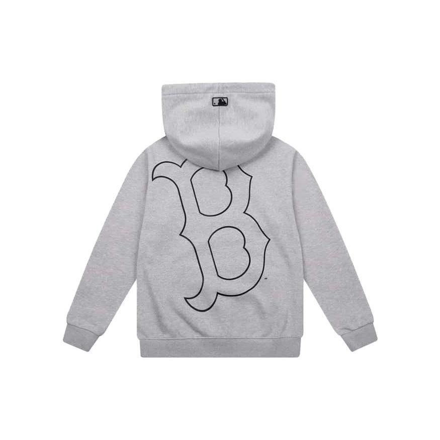 MLB Solid Color Hoodie Women Tops Gray 31HD02111-43M