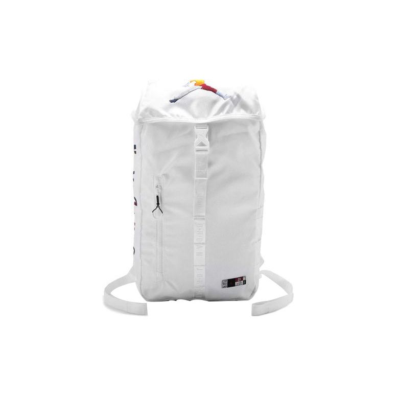 Jordan Casual Sports Colorful Air Logo Large Capacity Polyester Basketball Backpack Unisex Backpack White 9A0254-W4H White