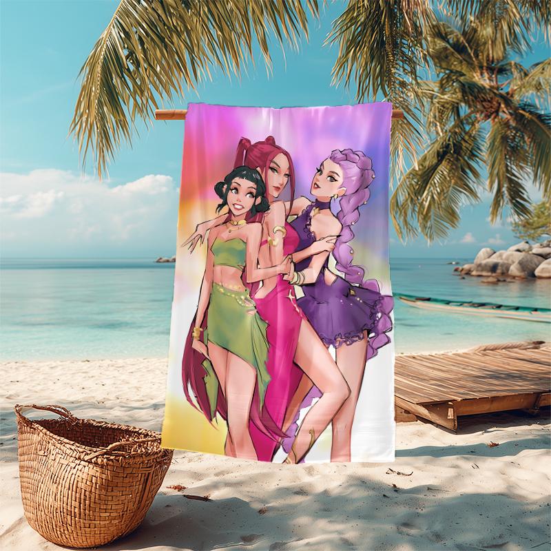 1Pc Purple Hair Hunter Beach Towel Microfiber Beach Towel Thin Absorbent For Beach Swimming Yoga Bath Sports 0917206