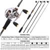 Fishing Reels and Rods Combos Carbon Fiber Fishing Poles with Baitcasting Fishing Reels Bass Fishing