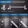 Electroplated Stainless Steel Shower Set with Adjustable Arm and Handheld Multi-functional Shower Head.