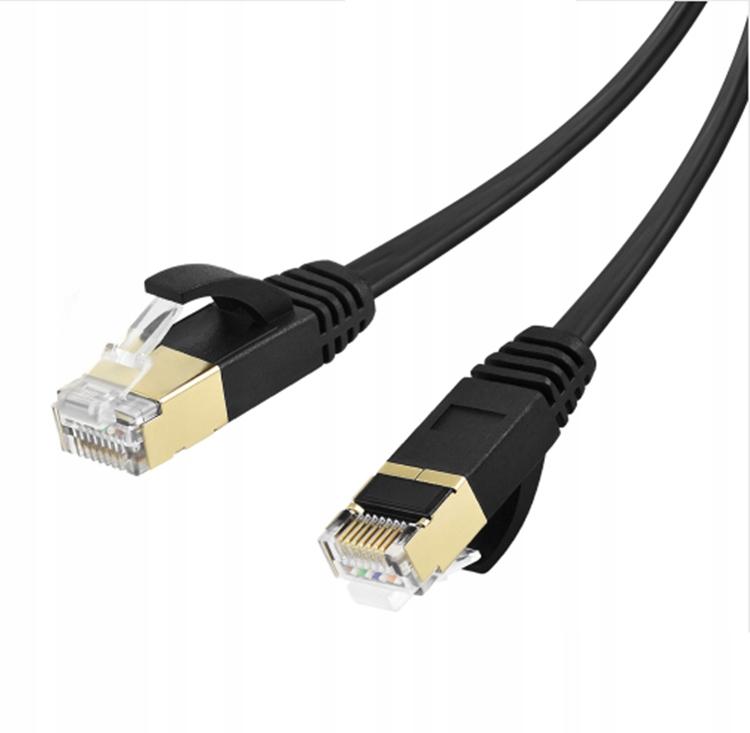 LAN ETHERNET FLAT NETWORK CABLE SFTP CAT7 5m black