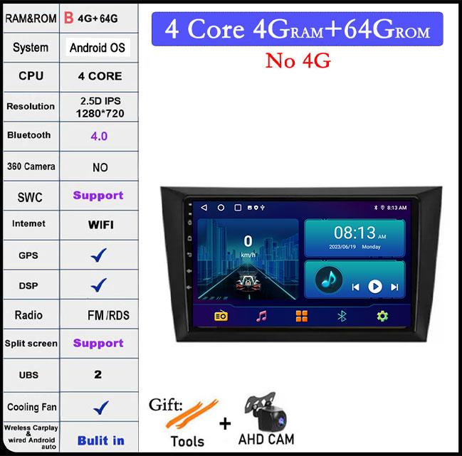 Android 14 For Volkswagen VW Golf 6 2008 - 2016 Car Radio Carplay Auto Multimedia Stereo Video Player GPS Navigation QLED 4G DSP