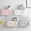 1Pc Wall Hanging Wireless Wifi Router Shelf Storage Box Abs Plastic Organizer Box Cable Power Bracket Organizer Box Home Decor