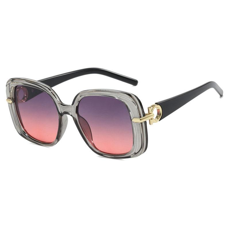 Vintage Oversized Square Sunglasses Women For Men Luxury Brand Designer Sun Glasses Punk Popular Big Frame Elegant Shades Uv400