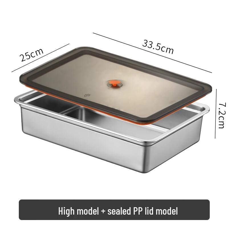 

Прямоугольный контейнер для хранения продуктов из нержавеющей стали 316L с крышкой